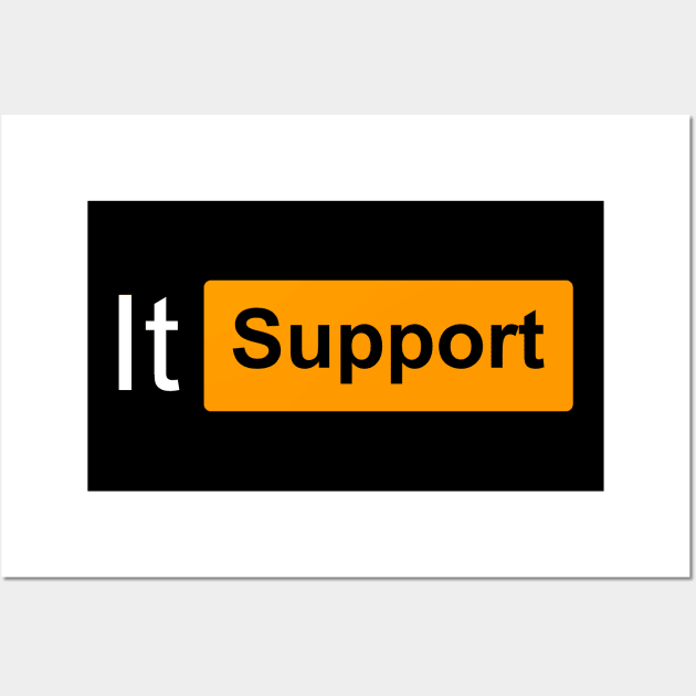 IT Support Wall Art by Wooly Bear Designs